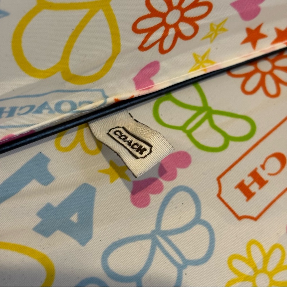 Coach y2k butterfly logo monogram nylon umbrella - Picture 8 of 10